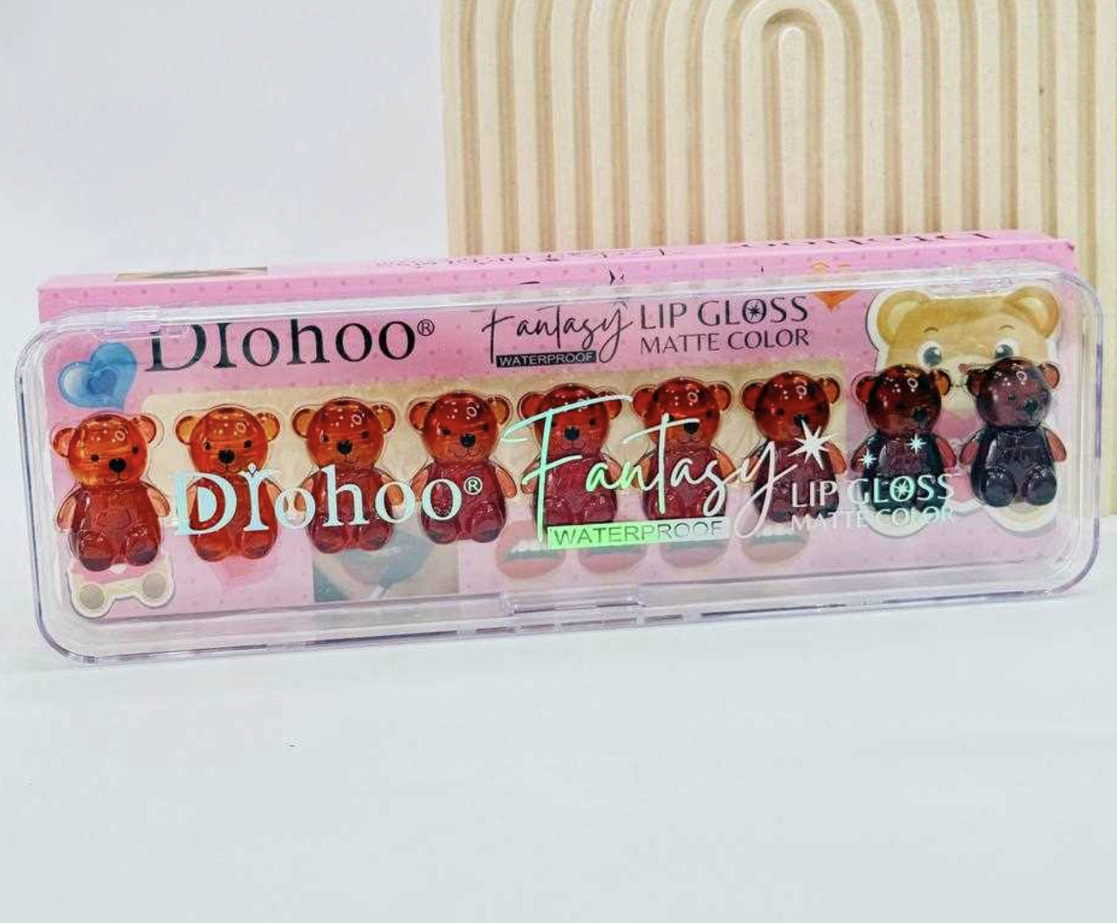 رژ لب مایع مدل خرسی Drohoo ۱۲ عددی